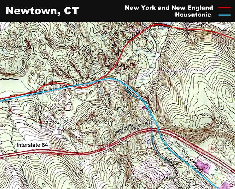 newtown ct topo rr lines