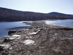 Mountain Mills embankment remnants