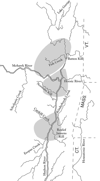 Mahicans Areas
