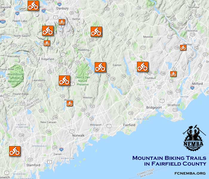 fairfield county mountan biking trails