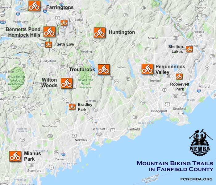 fairfield county mountan biking trails