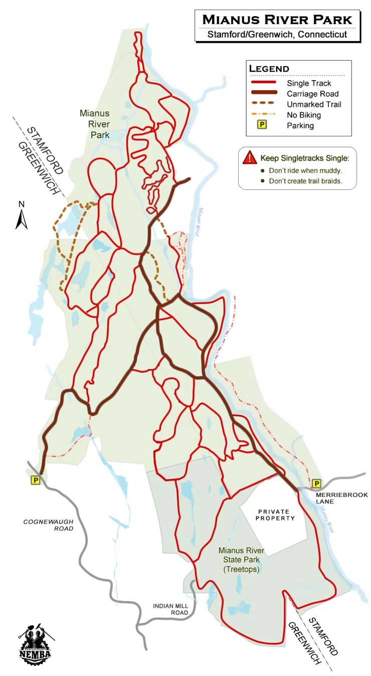 Mianus Trail Map